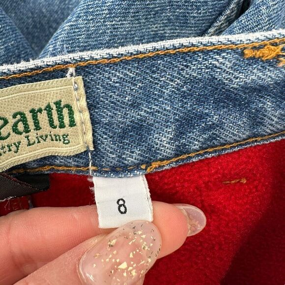 Plow And Hearth Vintage 90s Polartec Fleece Lined Jeans High Rise Size 8 Warm - Picture 9 of 10